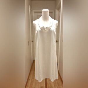 Trina Turk sleeveless cowl neck white dress sz 4